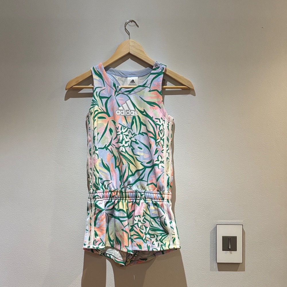 Adidas Multicolor Leaf Print Romper